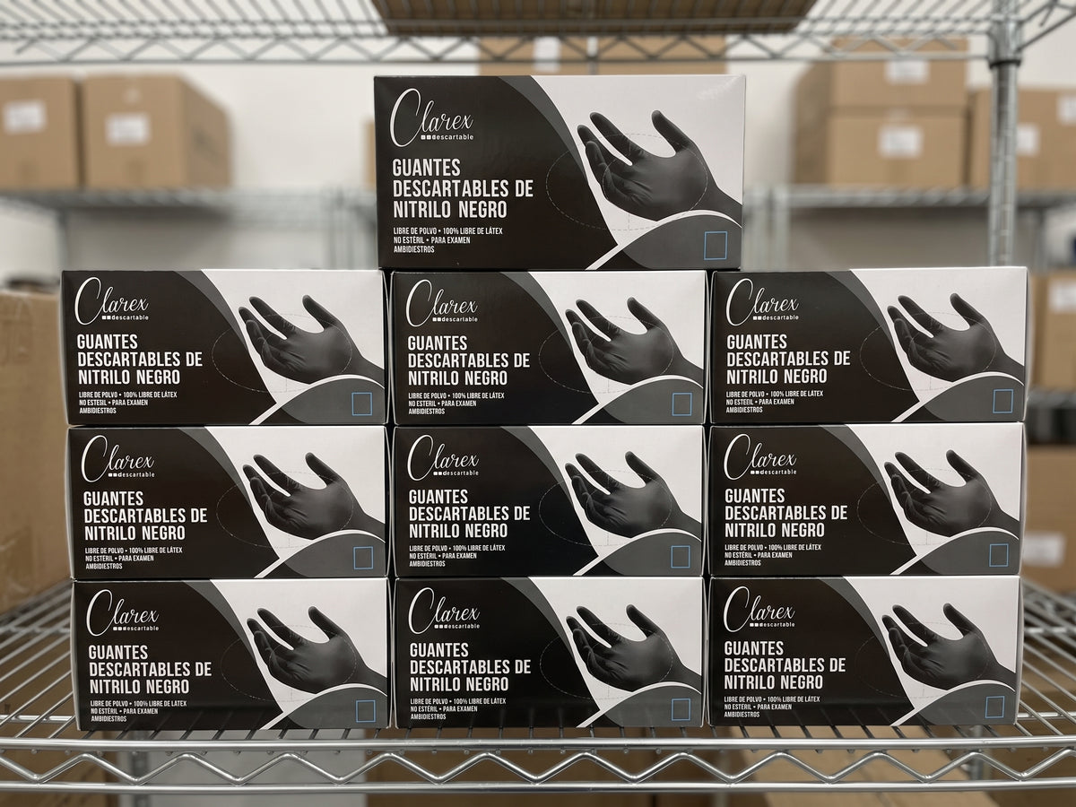 10 Cajas de Guantes  descartables de Nitrilo