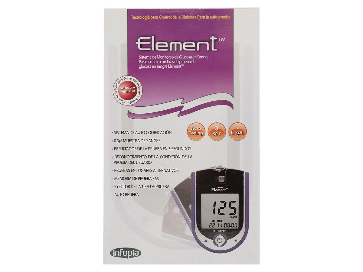 Kit de Monitor de Glucosa (Glucómetro) en sangre Element