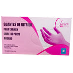 Guantes descartables de Nitrilo Rosados