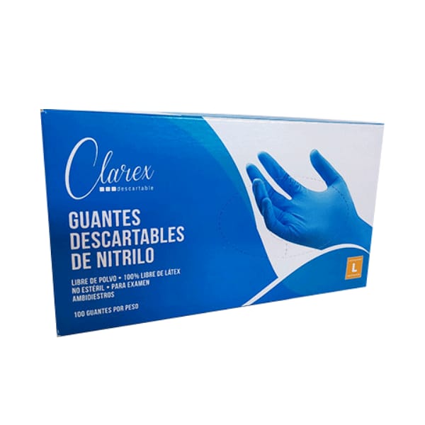 Guantes descartables de Nitrilo Celestes